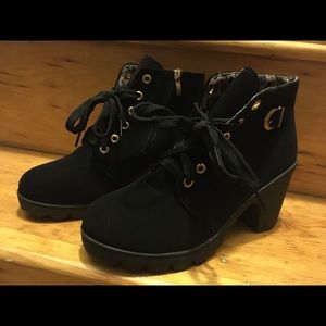 Black Booties Suede